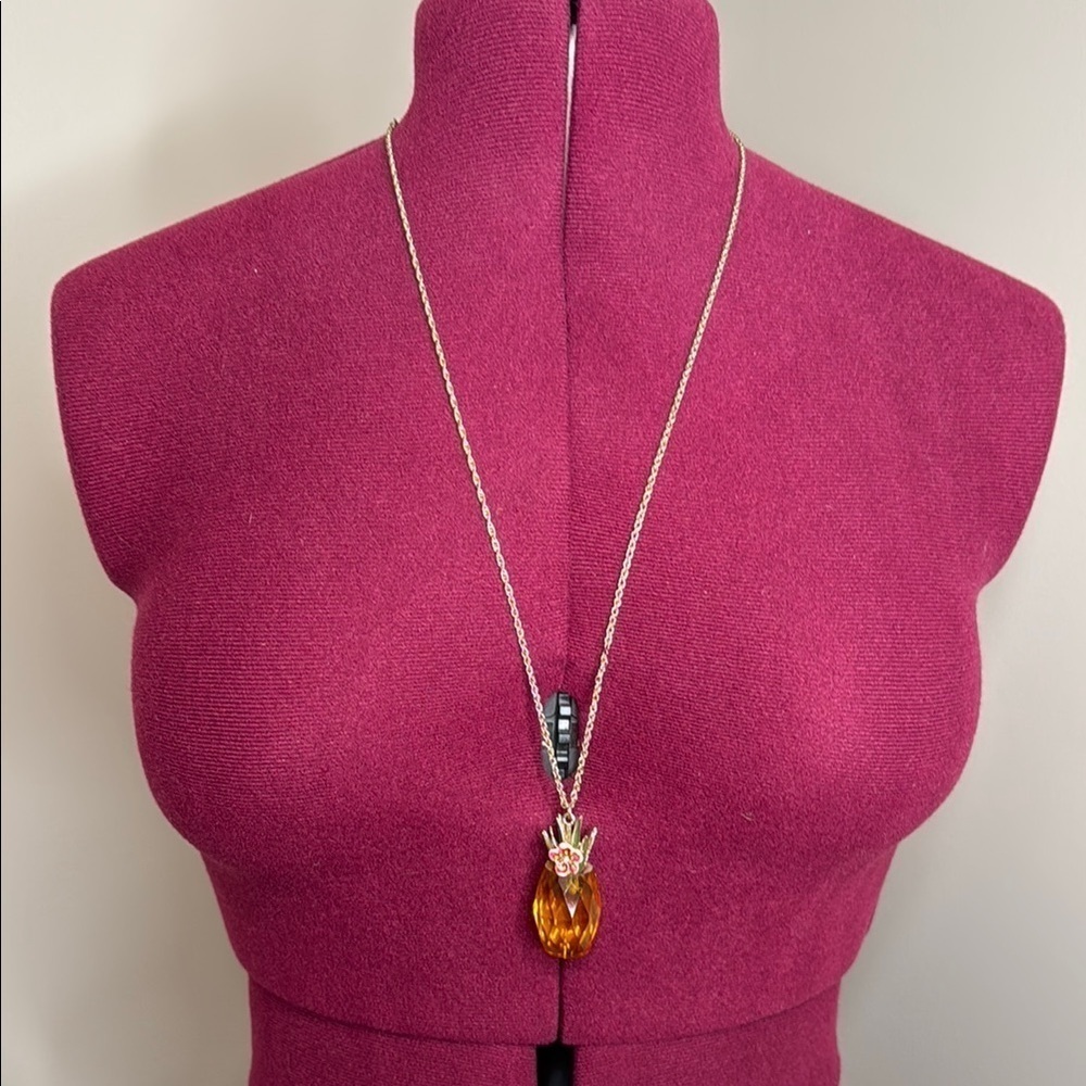 Betsy Johnson pineapple necklace